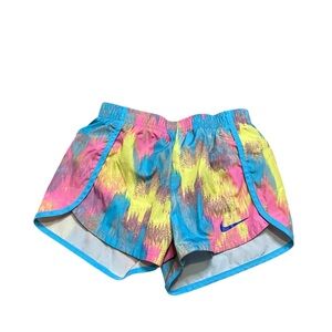 Nike Dri-Fit Girls Multicolor Painted Style Athletic Shorts Pull On Size 6